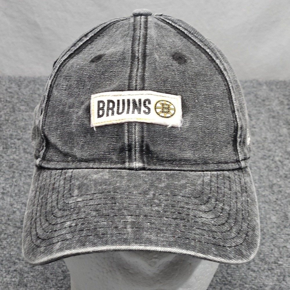 Boston Bruins Hat Womens Charcoal Gray New Era 9TWENTY NHL Strapback Cap Hockey